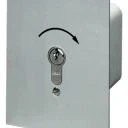 WTS - Standard - Schlüssel-Taster mit 1 Tast-Kontakt IMPULS  Alugehäuse, UP ,Wassergeschützt - Schutzart IP 54