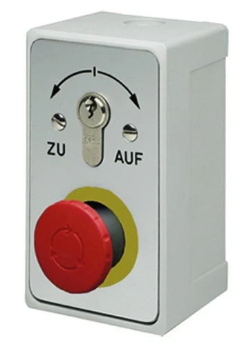 WTS - Standard - Schlüsseltaster mit Not-Halt Pilz (Rast) Drucktaste , AP ,Wassergeschützt - Schutzart IP 54