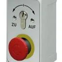 WTS - Standard - Schlüsseltaster mit Not-Halt Pilz (Rast) Drucktaste , AP ,Wassergeschützt - Schutzart IP 54