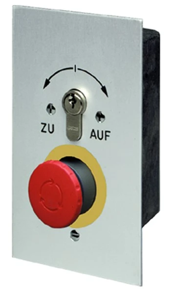WTS - Standard - Schlüsseltaster mit Not-Halt Pilz (Rast) Drucktaste , UP ,Wassergeschützt - Schutzart IP 54