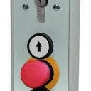 WTS - Standard - Schlüsselschalter mit 1 Rast-Kontakt Schlüssel : Ein/Aus Drucktasten: AUF/NOT-HALT/AB, AP Wassergeschützt - Schutzart IP 54