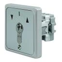 WTS - Einbau/Krallen - Schlüsseltaster mit 2 Tast-Kontakten, 2-polig Wechsler AB/AUF, UP ,Wassergeschützt - Schutzart IP 54