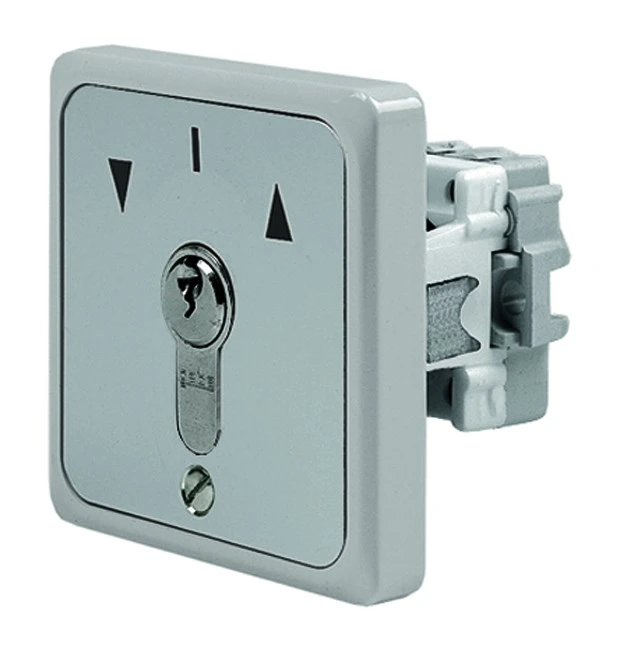WTS - Einbau/Krallen - Schlüsselschalter mit 2 Rast-Kontakten, 2-polig AB/AUF, UP ,Wassergeschützt - Schutzart IP 54