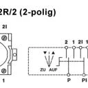 WTS - Einbau/Krallen - Schlüsselschalter mit 2 Rast-Kontakten, 2-polig AB/AUF, UP ,Wassergeschützt - Schutzart IP 54