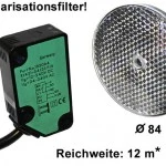 WTS - LS-3 Reflexions-Lichtschranke (24/12V-240V AC/DC), Sender/Empfänger + Reflektor, Reichweite 12 m
