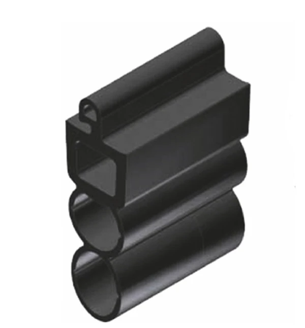 WTS - Gummiprofil für Opto-Sensoren, mit Dichtkammer, für 55/77mm Rollladen-/Rolltorprofile, mit Profil-Nut 5,5mm
