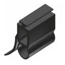 WTS -Gummiprofil für Opto-Sensoren, mit Dichtlippe, für 55/77mm Rollladen-/Rolltorprofile, mit T-Nut 9,5/7,5mm