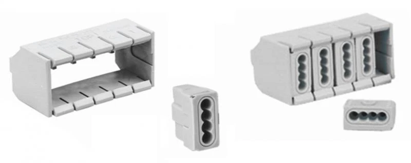 WTS - Steckklemmen-Adapter (ohne Steckklemmen) Grau für den  Aufputzkästen (BOXLINE)