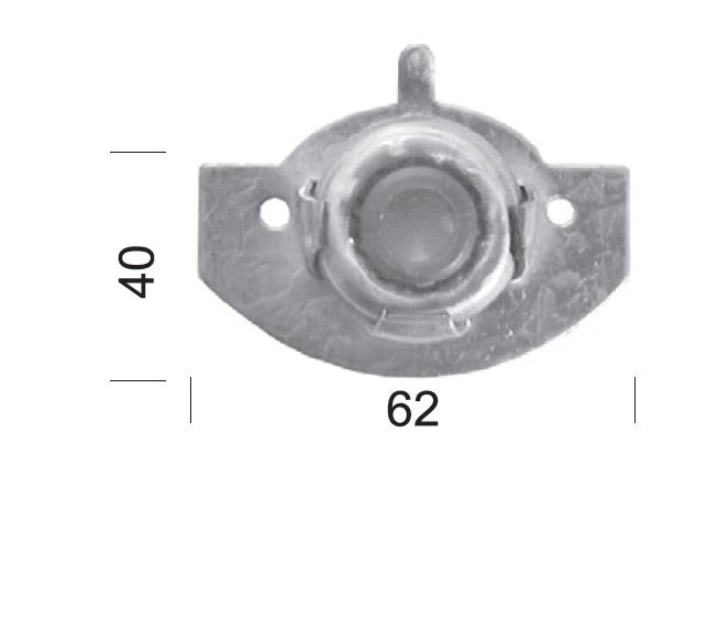 Mini Aufschraub Lagerschale aus Eisen mit Kugellager Ø 28 mm, Krallenlage