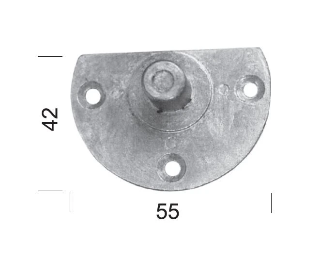 Mini Aufschraublager,Halbmondlager mit festem Zapfen Ø 11,5 mm, Druckguss