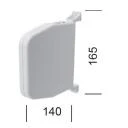 Mini-Aufschraubgurtwickler weiß, 5 m Gurtaufnahme, ohne Gurt, schwenkbar, aufklappbar, Weiss 