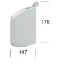 Mini-Aufschraubgurtwickler weiß, 7 m Gurtaufnahme, ohne Gurt, schwenkbar, aufklappbar, 22 mm breit