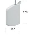 Mini-Aufschraubgurtwickler weiß, 7 m Gurtaufnahme, mit Gurt, schwenkbar, aufklappbar, 22 mm breit
