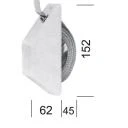 Mini-Halb-Einlassgurtwickler braun, 5 m Gurtaufnahme, mit Gurt braun, 28 mm breit