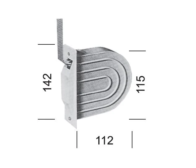 Mini-Einlass-Gurtwickler weiß, mit Mauerkasten und 5 m Gurt grau