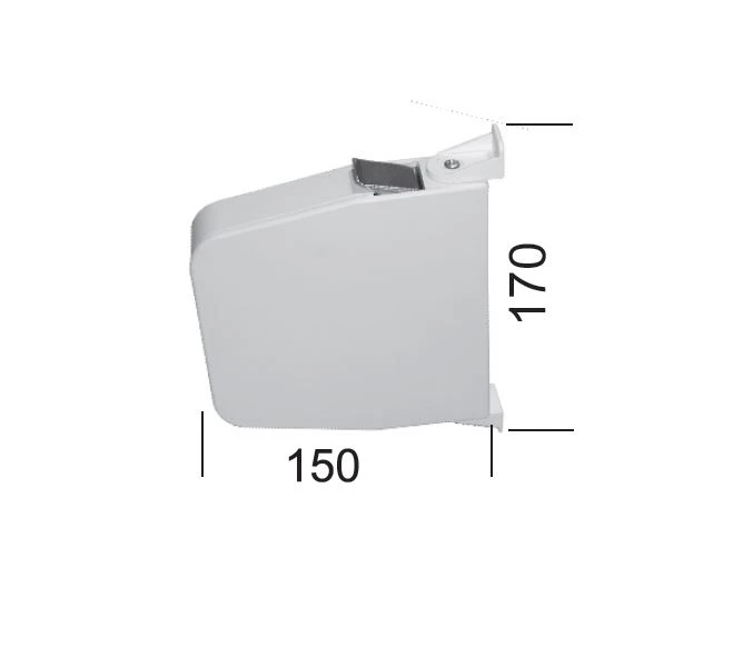 Aufschraub-Gurtwickler 5 m Gurtaufnahme, für 23 mm Gurt, ohne Gurt, mit Kunststoffgehäuse weiß, schwenkbar