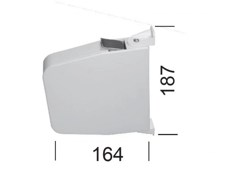 Aufschraub-Gurtwickler, für 23 mm Gurt, mit 11 m Gurtaufnahme ohne Gurt, Kunststoffgehäuse Weiß, schwenkbar