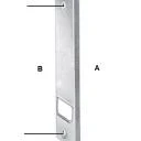 Kunststoff-Abdeckplatte weiß, Lochabstand 104 mm für Einlass-Gurtwickler