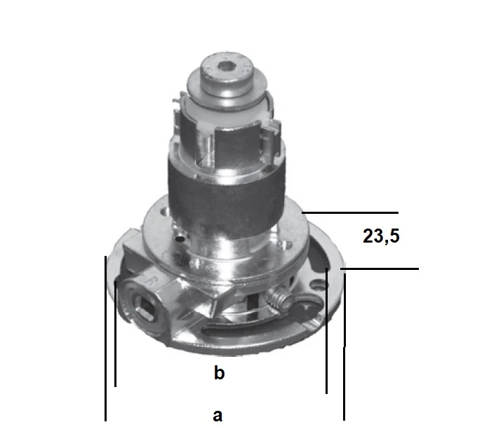 Kegelradgetriebe Untersetzung 2,6:1, mit Freilauf, 8,5 Nm, Bohrung Teilkreis 60 mm