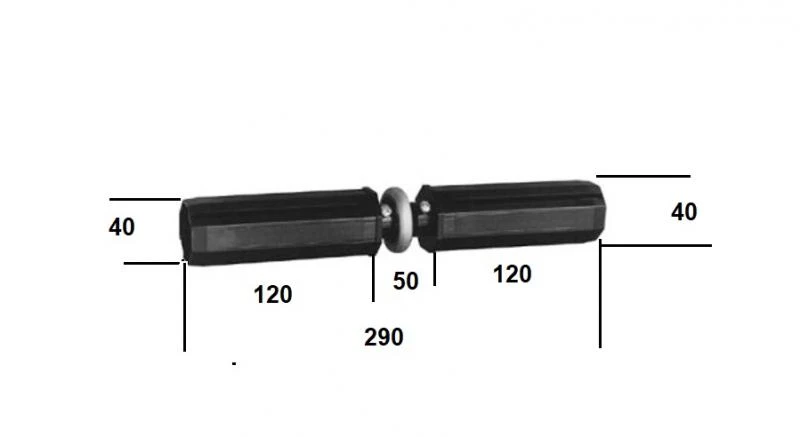 Mini-Wellenkupplung für 40 mm 8-kt. Welle, 290 mm lang