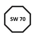 Universal-Wellenbolzen SM 70 , verstellbar, für Getriebe und Kugellager verwendbar, Stahlzapfen 12 mm