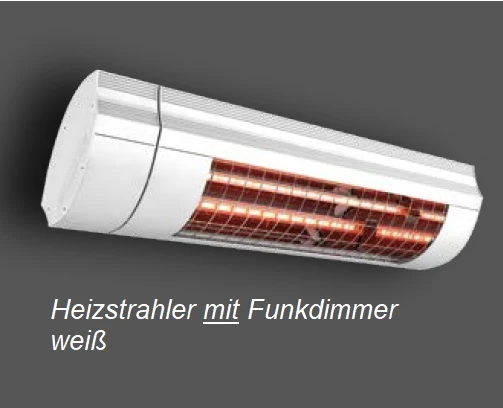 Lewens -Heizstrahler, 2000 Watt mit Funkdimmer - Funk IO  Titan-silber oder Weiß