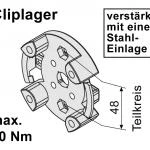 WTS - Vorbaukasten - Markisenlager AM2-L110 für AM2 und AE2 Rohrantriebe Max 50Nm