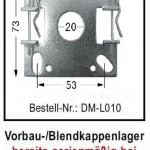 WTS - Vorbau- Blendkappenlager DM-L010 für Rohrmotoren  Ø 45 mm Serie DM - DMF - ME