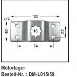 WTS - Motorlager für 16 mm Vierkantstift, mit 4-fach Bohrung DM-L015-59