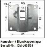 WTS - Konsolen-/Blendkappenlager für 16 mm Vierkantstift DM-L075-59