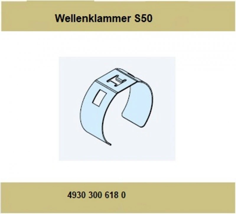 Becker - Wellenklammer S50 Zum Aufklipsen auf die SW50 Achtkantwelle Für Aufhängefedern