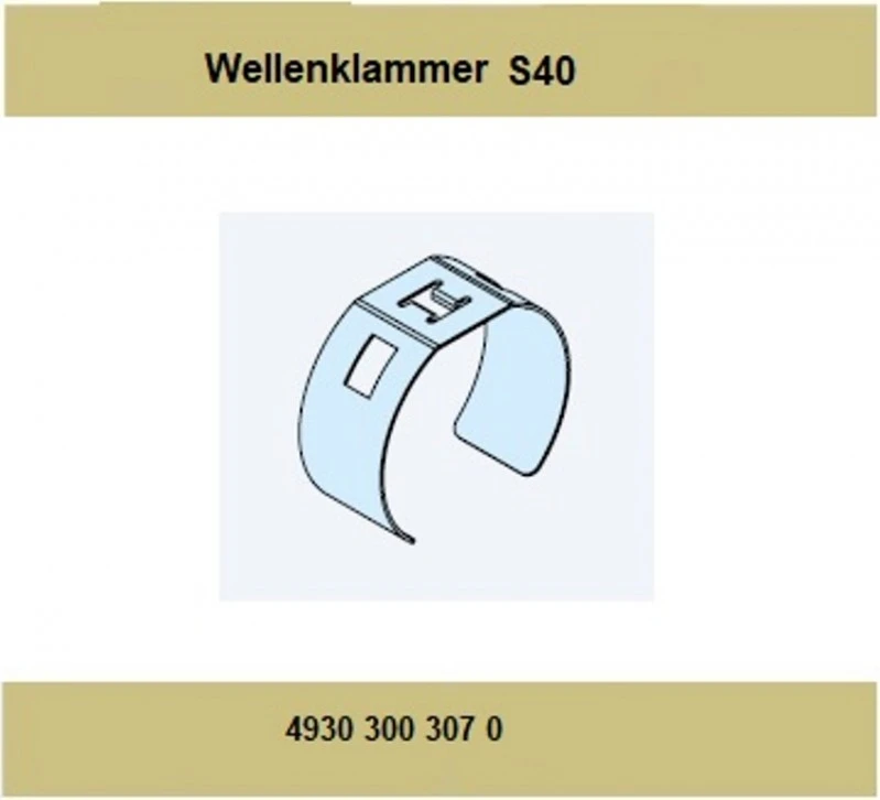 Becker - Wellenklammer S40 Zum Aufklipsen auf die SW40 Achtkantwelle Für Aufhängefedern