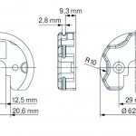 Anschlussteil - Sternadapter ohne Befestigungsmaterial aus Kunststoff - für Becker Rohrmotoren R7 bis R40