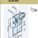 Universalwandlager-P/R 3/20 für Steckzapfen 3/20 und Anschlussteil Ø 20 mm für Becker Rohrantriebe P und R Serie