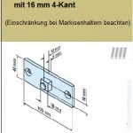 Anschlussteil-HK 16 4-Kant mit 16 mm 4-Kant  für Rohrantriebe mit Handkurbelanschluss