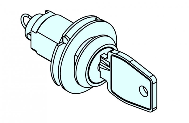 Entriegelungsschloss HK Zylinder herausnehmbar für Rohrantriebe mit Handkurbelanschluss
