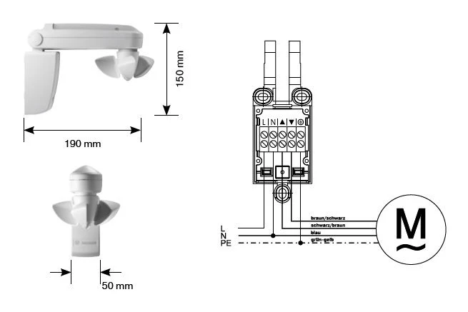 Becker - Centronic SunWindControl SWC510 , Sonnen-Wind-Sensor mit integriertem Funkempfänger