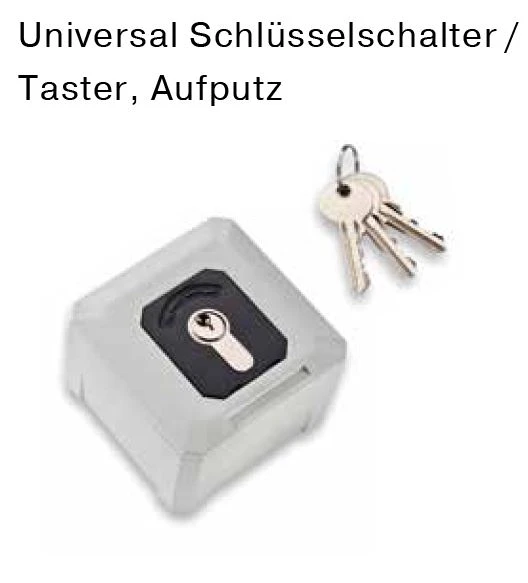 Becker - Universal Schlüsselschalter Taster, Aufputz