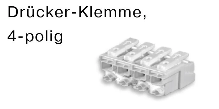 Becker - Drücker-Klemme, 4-polig , zum anschlissen eines mechanischen oder  elektronischer Antriebe