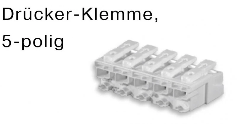 Becker - Drücker-Klemme, 5-polig  , zum anschlissen eines mechanischen oder  elektronischer Antrieb