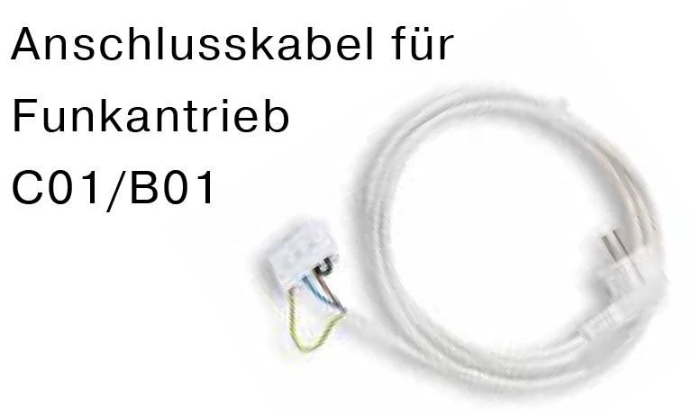 Becker - Anschlusskabel für Funkantrieb C01/B01 2 m 230 V / 50 Hz Netzleitung mit Schukostecker