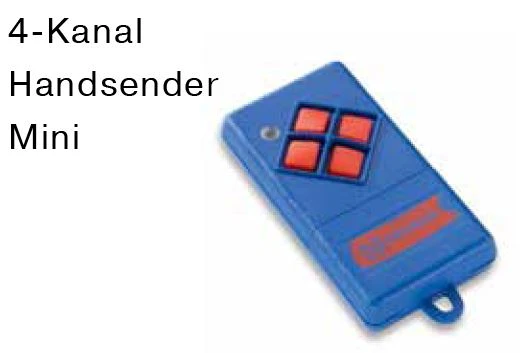 Becker - 4-Kanal Handsender Maxi , 4-Kanal 40 MHz Maxi-Handsender ,Batterie 9 V (Blockbatterie)