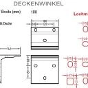 Deckenwinkel für Lewens  Toscana Grande Markise Deckenmontage