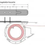 Montagehalter Kassette - für Lewens Portofino Unterglasmarkise