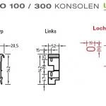Wandkonsole Wandhalter für Lewens Micro 100 und 300 Senkrechtmarkise,Links,Mitte und Rechts zur Auswahl