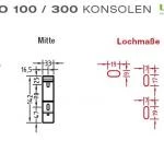 Wandkonsole Wandhalter für Lewens Micro 100 und 300 Senkrechtmarkise,Links,Mitte und Rechts zur Auswahl