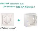 Universal Jalousieschalter für trockene Räume Auswahl als Knebel Taster oder Schalter Rahmen Lenora