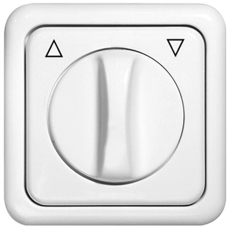 WTS - Kombi Knebel-Schalter für trockene Räume Auswahl als Taster oder Schalter  mit Rahmen Serie Regina.