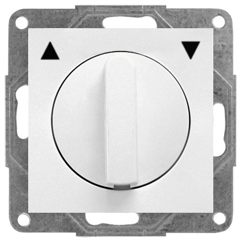 WTS - Kombi Knebel-Schalter für trockene Räume Auswahl als Taster oder Schalter  ohne Rahmen Serie Lenora