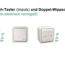 WTS - Doppel-Wipp-Schalter mit Rast AP/UP mit Rahmen Regina